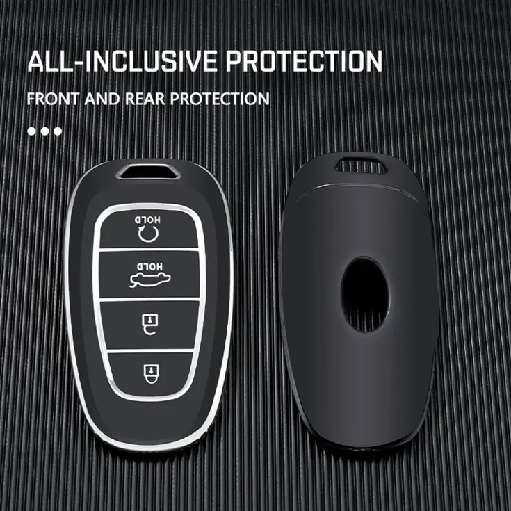TPU Sleutelhoesje voor Hyundai zwart E4