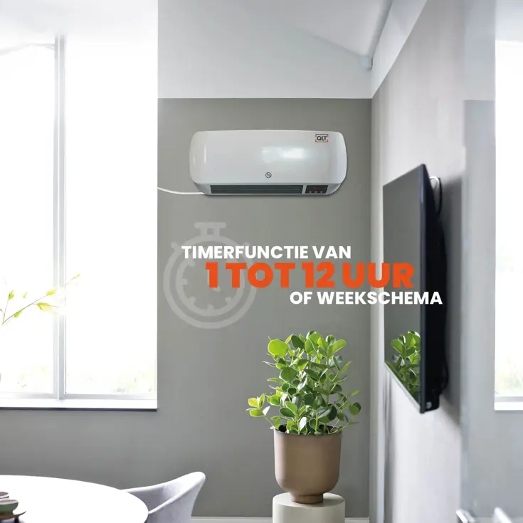 2-in-1 Keramische Wandkachel - Elektrisch