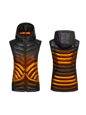 Høgge Verwarmde Dames Bodywarmer Gløde Zwart