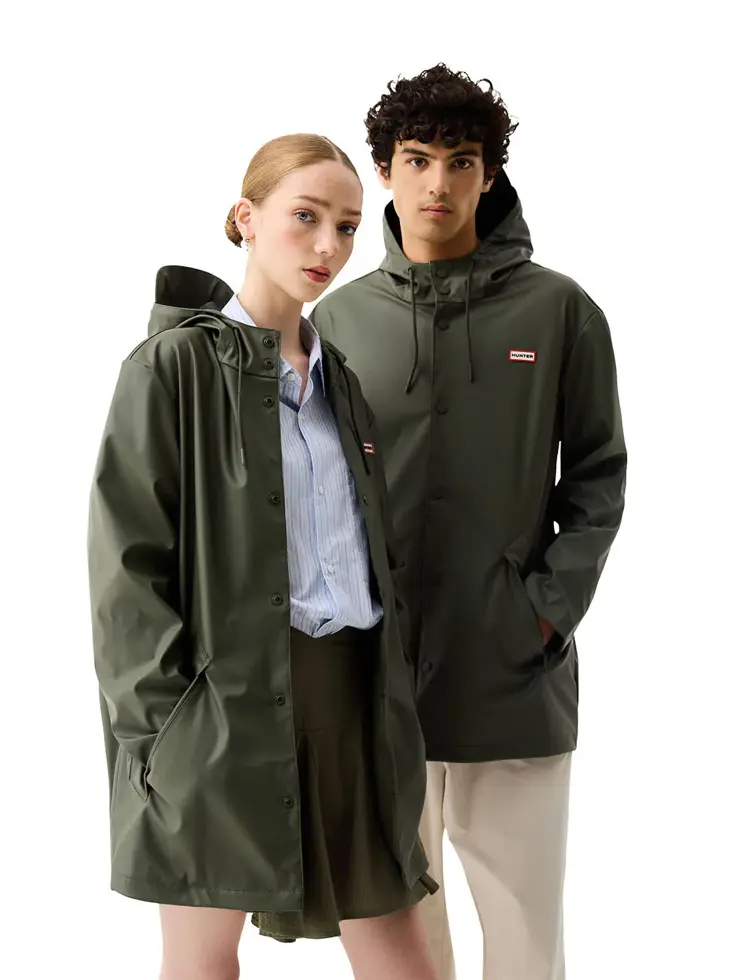 Jo PU Raincoat - Jas - Unisex - Hunter