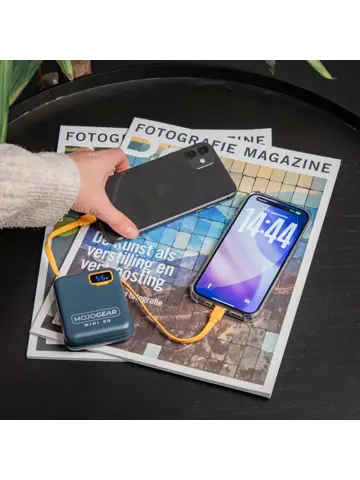 Powerbank 10.000 mAh met Kabels - Blauw