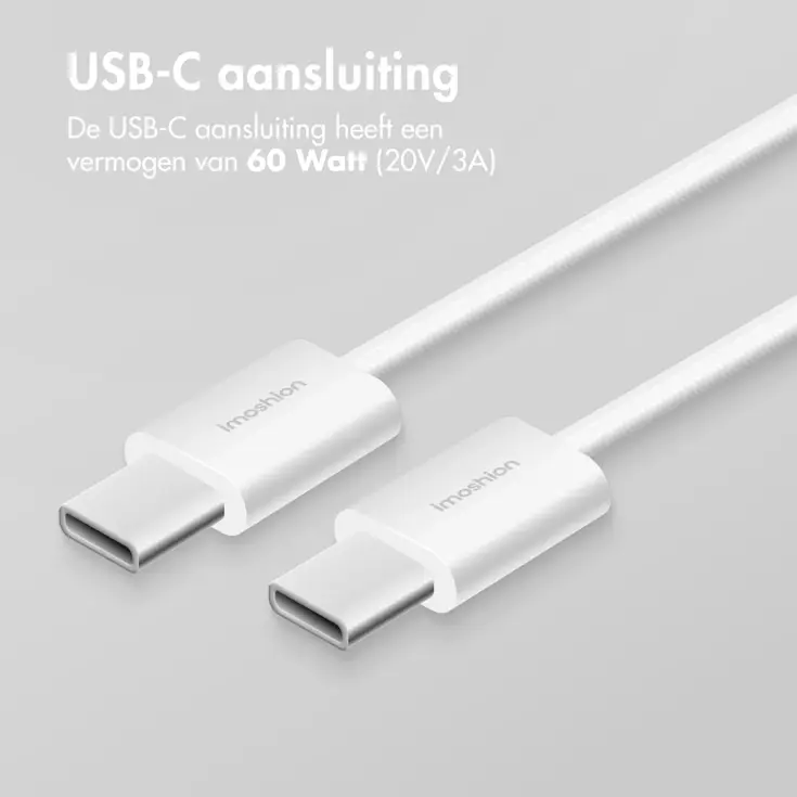 imoshion USB-C naar USB-C kabel 2 meter