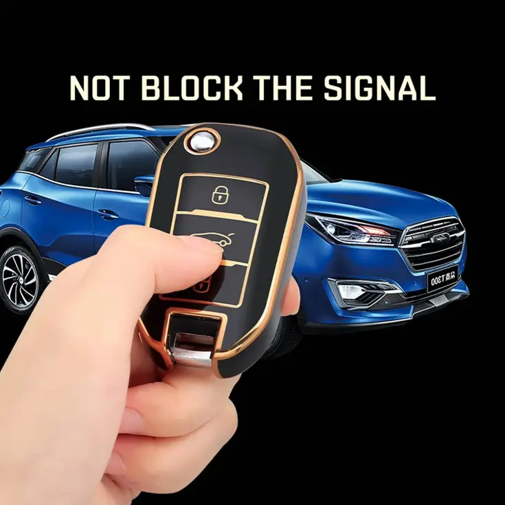 TPU Sleutelhoesje voor Opel goud A3