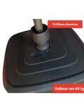 CUHOC Parasol Taupe Ø3m + grote Voet en hoes