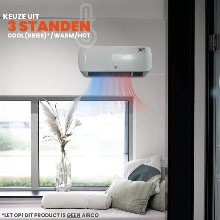 2-in-1 Keramische Wandkachel - Elektrisch