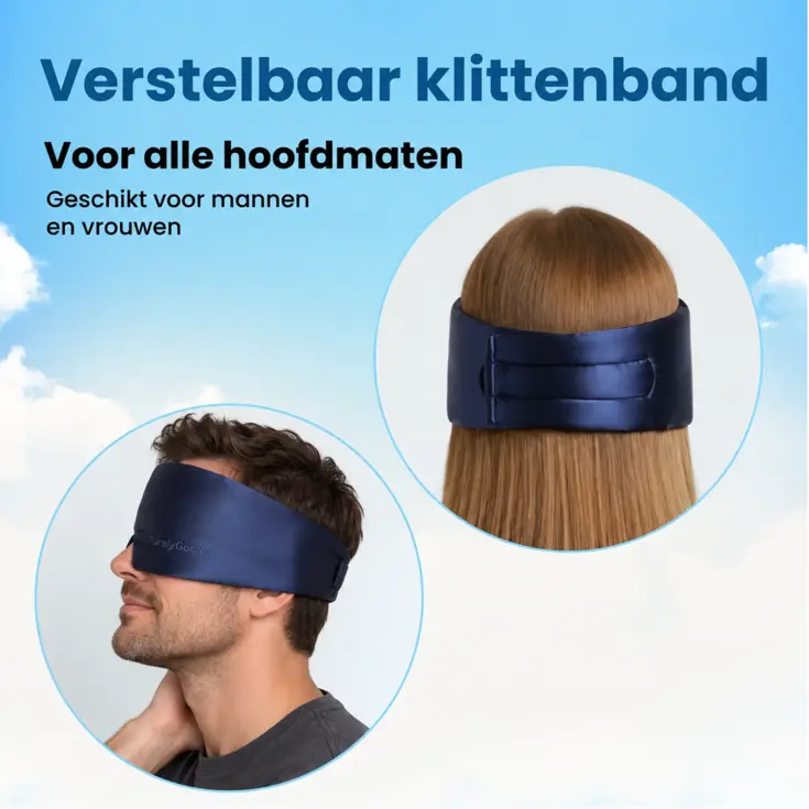 Zijden Slaapmasker - Verduisterend - Donkerblauw