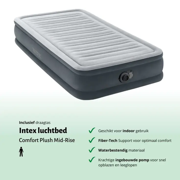 Luchtbed - Intex - 1P - 99x191 + Pomp