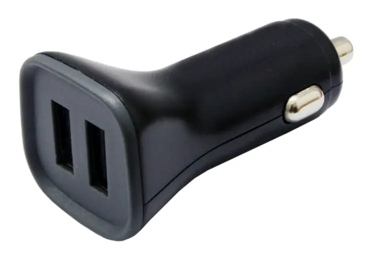 Duo USB-A Autolader 12/24V voor 2 apparaten