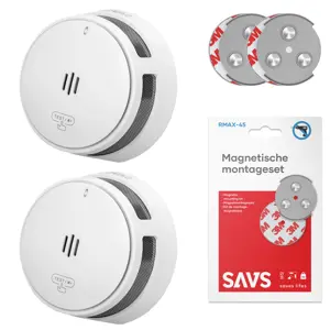S10 Rookmelder met magneet 2-pack