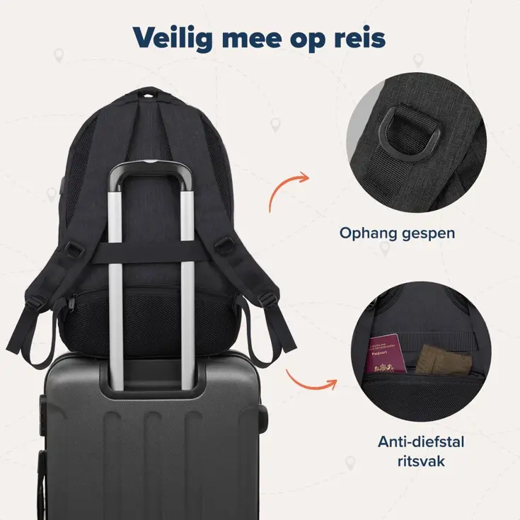 TRVLMORE Rugtas - 28L - 15,6 Inch