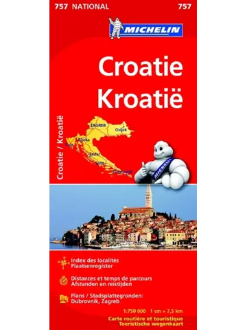 Michelin wegenkaart 757 Kroatie 2023