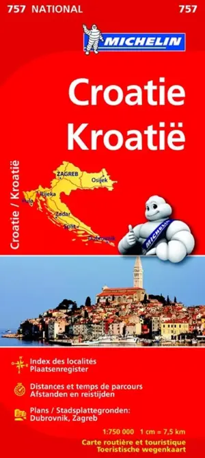 Michelin wegenkaart 757 Kroatie 2023