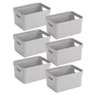 Sigma home - Opbergbox - 13L grijs - 6-delig