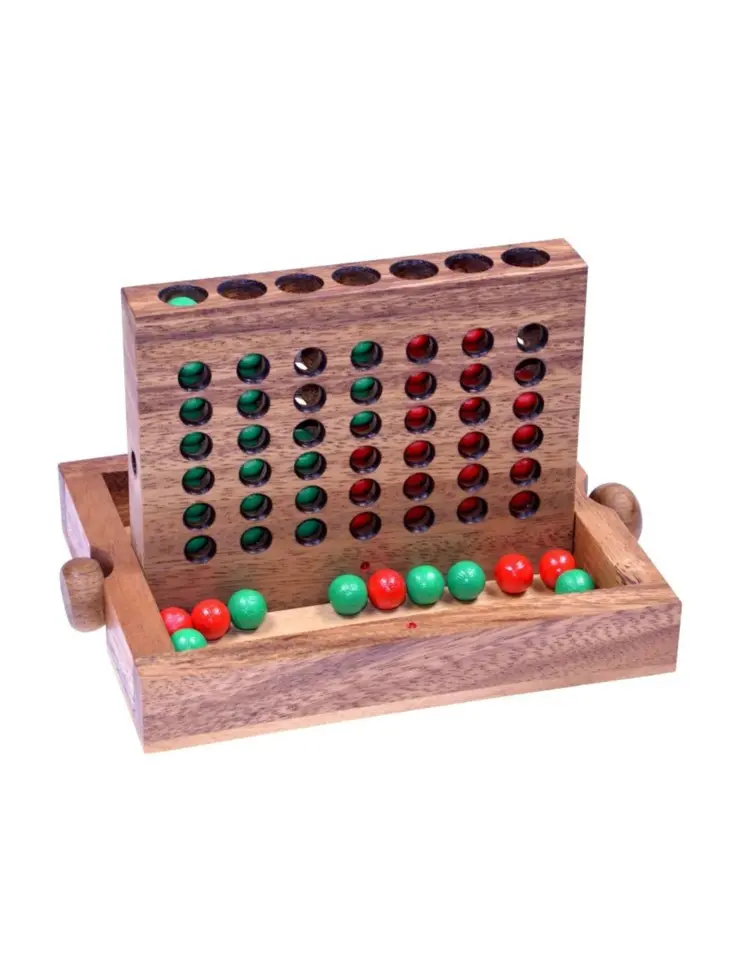 Vier op een Rij – Houten Bordspel