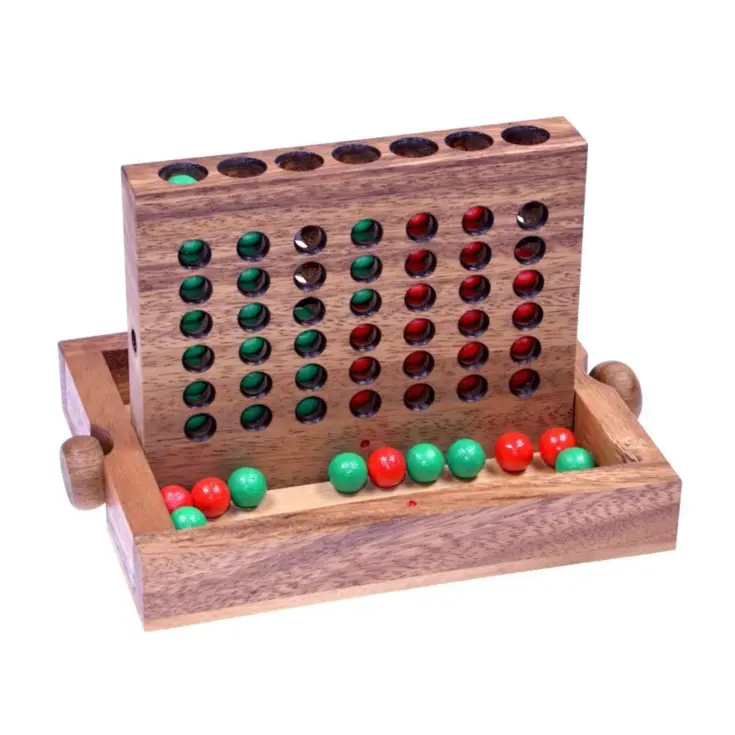 Vier op een Rij – Houten Bordspel