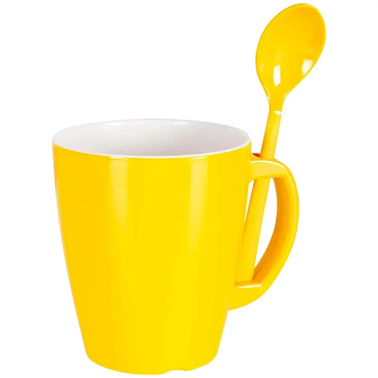 Gimex Mok met lepel Rainbow 390ml 4 Stuks