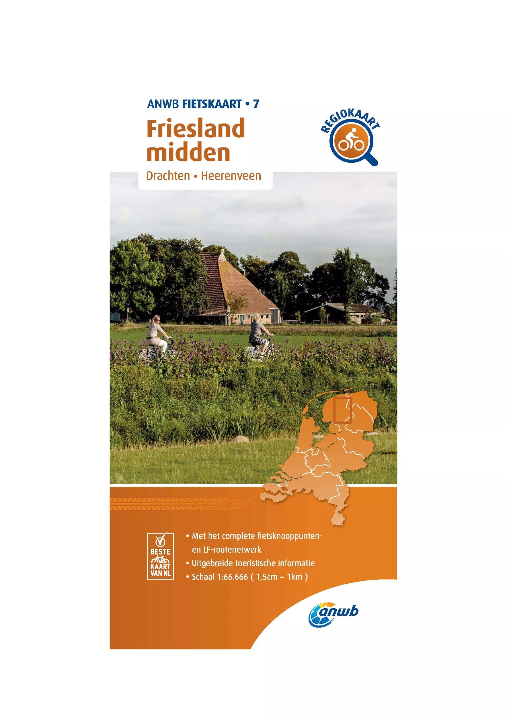 ANWB  Fietskaart 7  Friesland Midden main product image