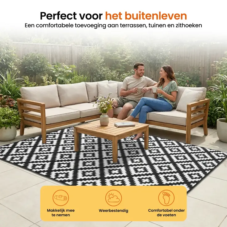 Buitenkleed - 183x290cm - Incl. Draagtas