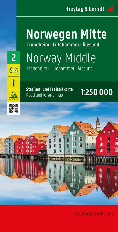 Wegenkaart Noorwegen 2 Midden