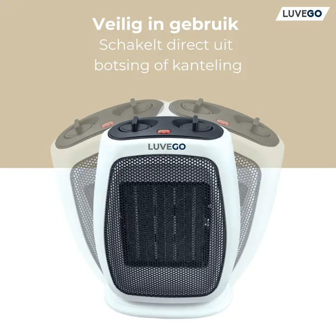 Luvego Elektrische Kachel 1800W - Keramisch