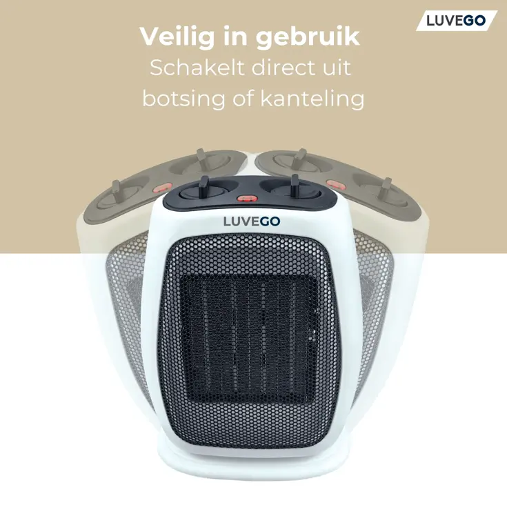 Luvego Elektrische Kachel 1800W - Keramisch