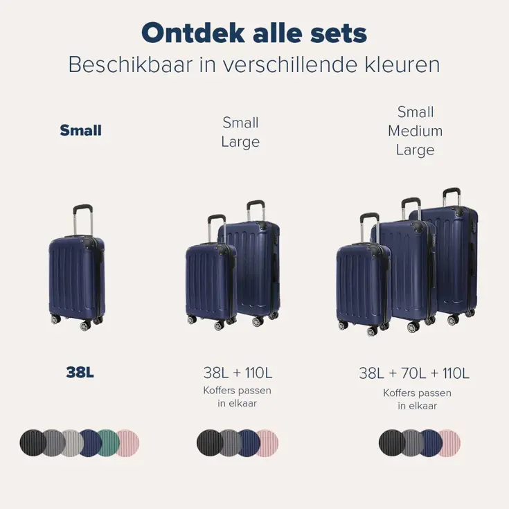 Handbagage Koffer – 38L – Donkerblauw