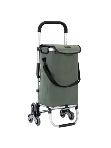 40L boodschappentrolley met trapwielen