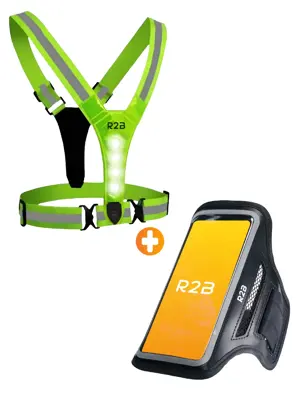 R2B Hardloopvest oplaadbaar + Sportarmband