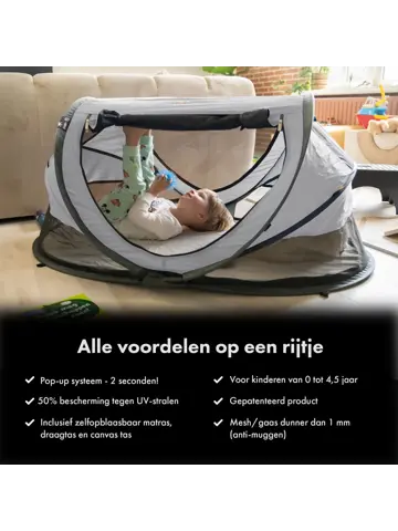 Peuter luxe campingbedje - Zelfopblaasbare matras