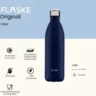 FLASKE 1 liter  RVS Drinkfles