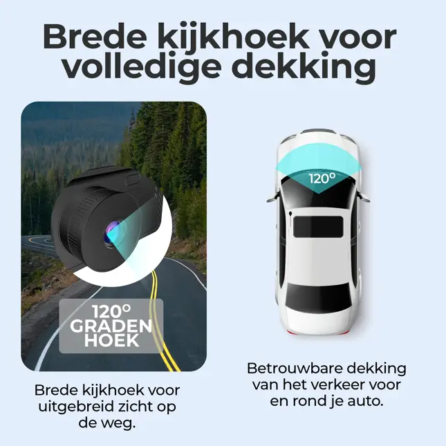 CCT1650 Dashcam - Full HD - 120° Groothoek