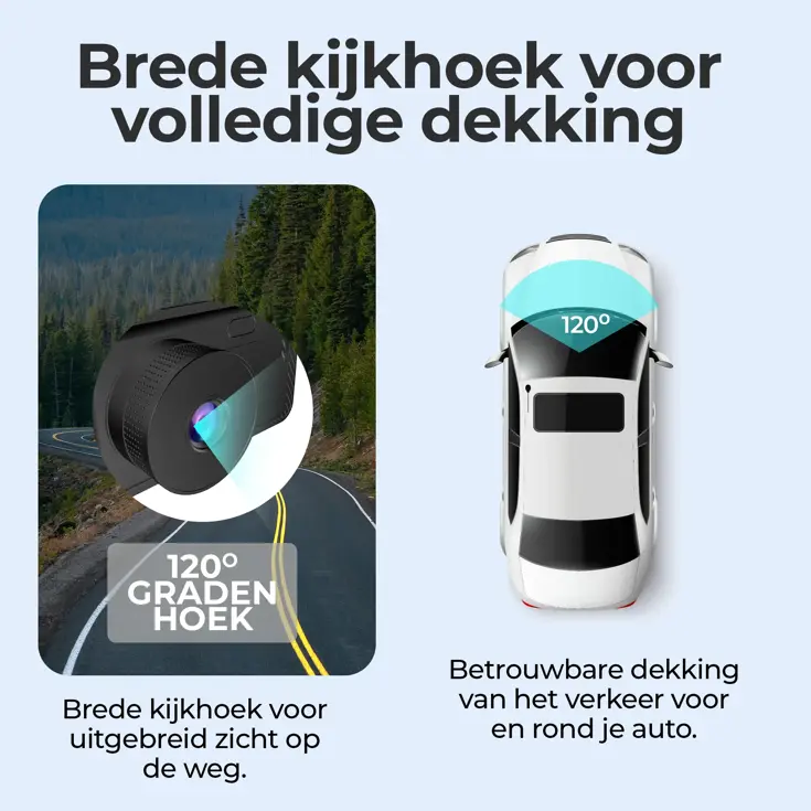 CCT1650 Dashcam - Full HD - 120° Groothoek