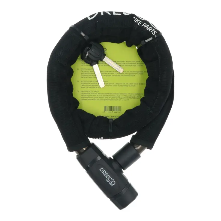Pantserslot 100 cm met gepantserde kabel 22 mm