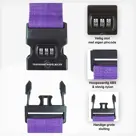 Kofferset 4-delig kofferriem + bagagelabels Paars