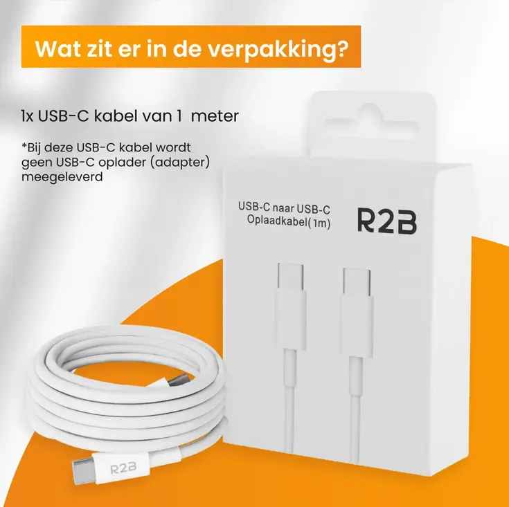 USB-C naar USB-C Kabel - 1 Meter