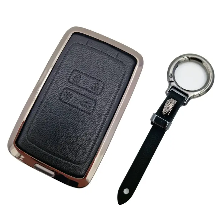 Aluminium Sleutelhoesje voor Renault zwart RNB