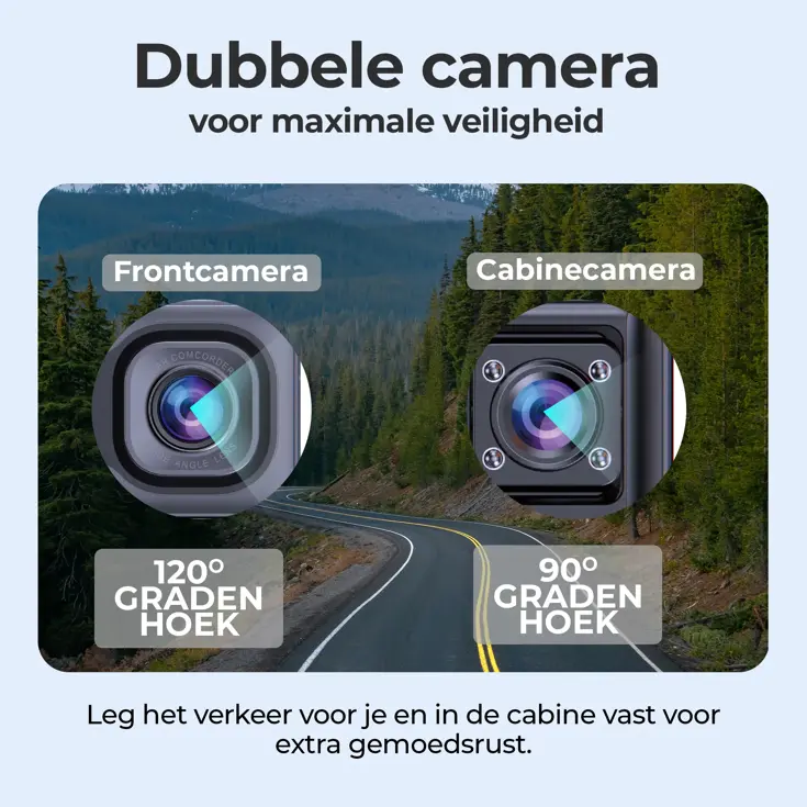 CCT2500 Dashcam - FullHD - Dual - 120° Groothoek