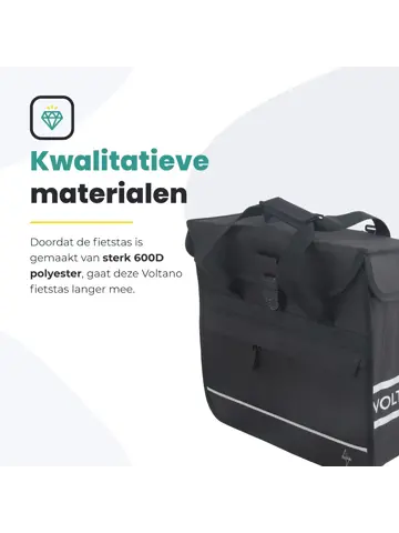 Voltano Enkele Shopper Fietstas 17 L
