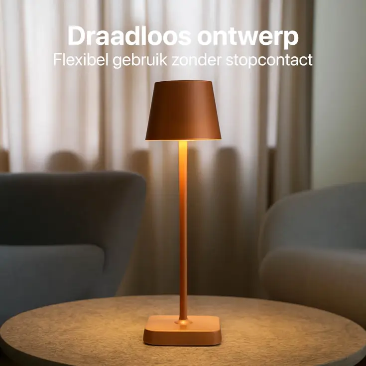 BR-2228 Draadloze Tafellamp - Dimbaar