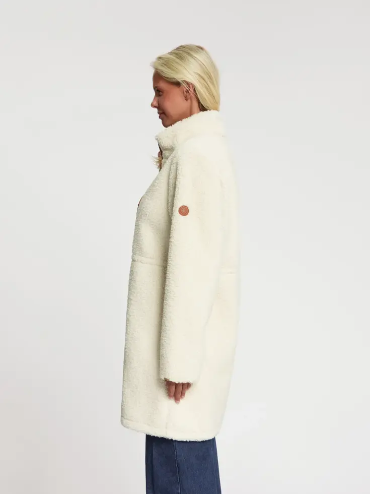 Ratan Dames - Lange Teddy jas