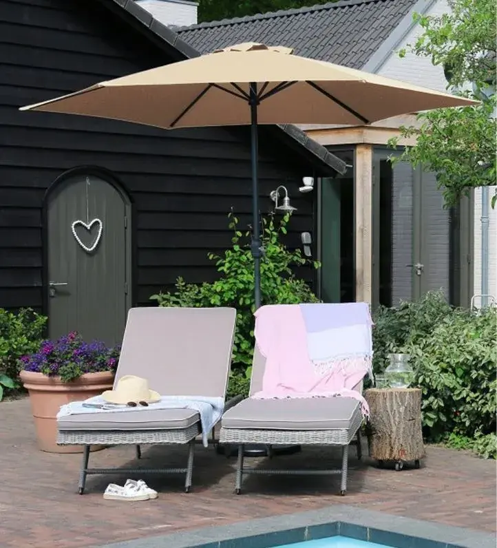 Parasol Luxe 6-ribs - Ø 300cm - ecru