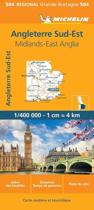 Kaart Regional 504 Engeland Zuidoost