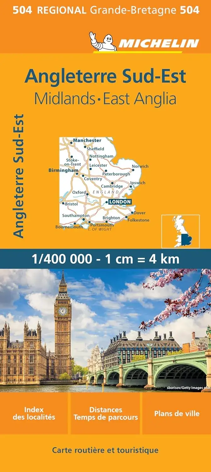 Kaart Regional 504 Engeland Zuidoost