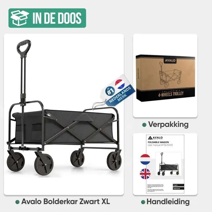 Bolderkar Opvouwbaar XL