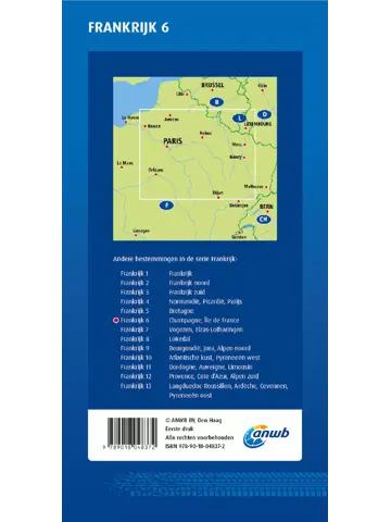 ANWB Wegenkaart Champagne , Ile de France