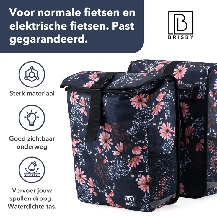Fietstas Rolltop - Dubbel - Waterdicht