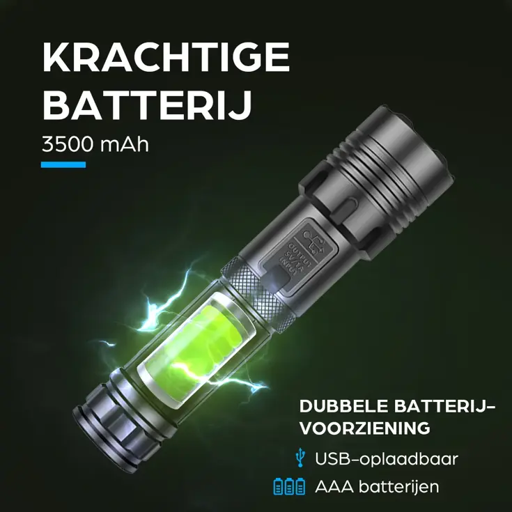 Oplaadbare LED Zaklamp voor Nood