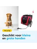 Hondenfietskar – Opvouwbaar –Max. 40 kg-Rood/zwart