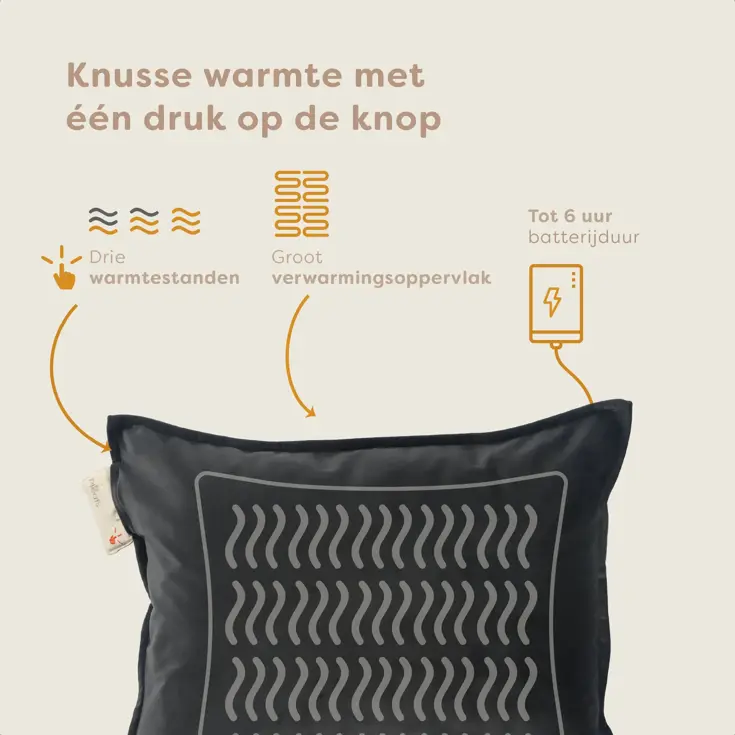 Pleafs Warmtekussen 45x60cm Plush