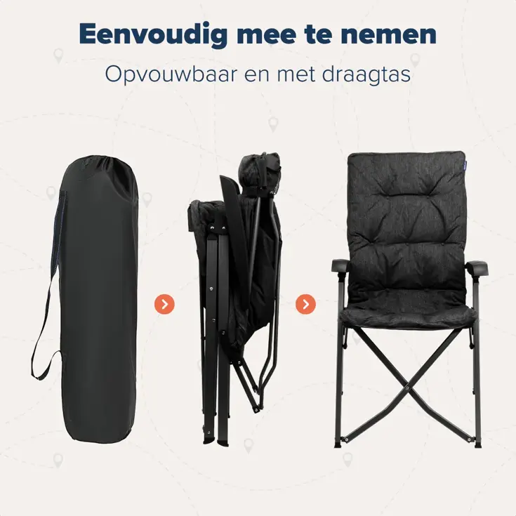 Campingstoel Luxe 2-Pack incl. Draagtas